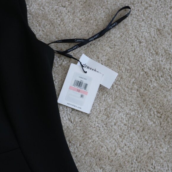 Black Sleeveless Dress with Pink Floral Embroidery - Picture 4 of 5